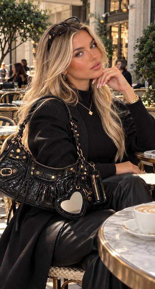 Black balenciaga hand bag