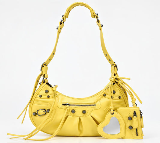 Yellow balenciaga hand bag