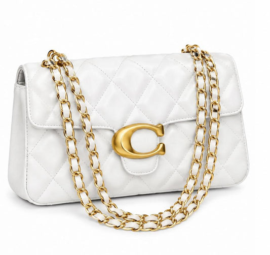 Coach white handbag