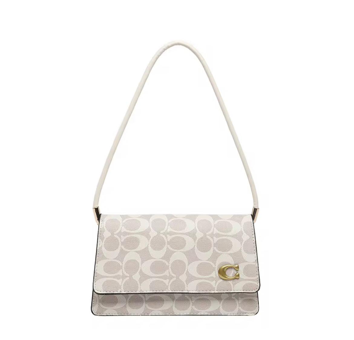 Mini coach white hand bag