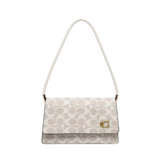 Mini coach white hand bag