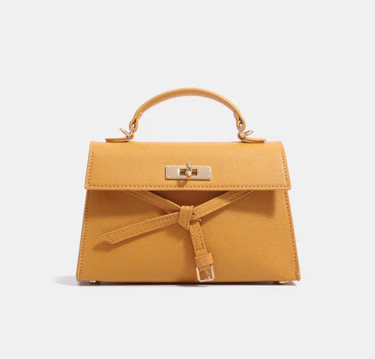 New orange Women's Leather Kelly Hand bag