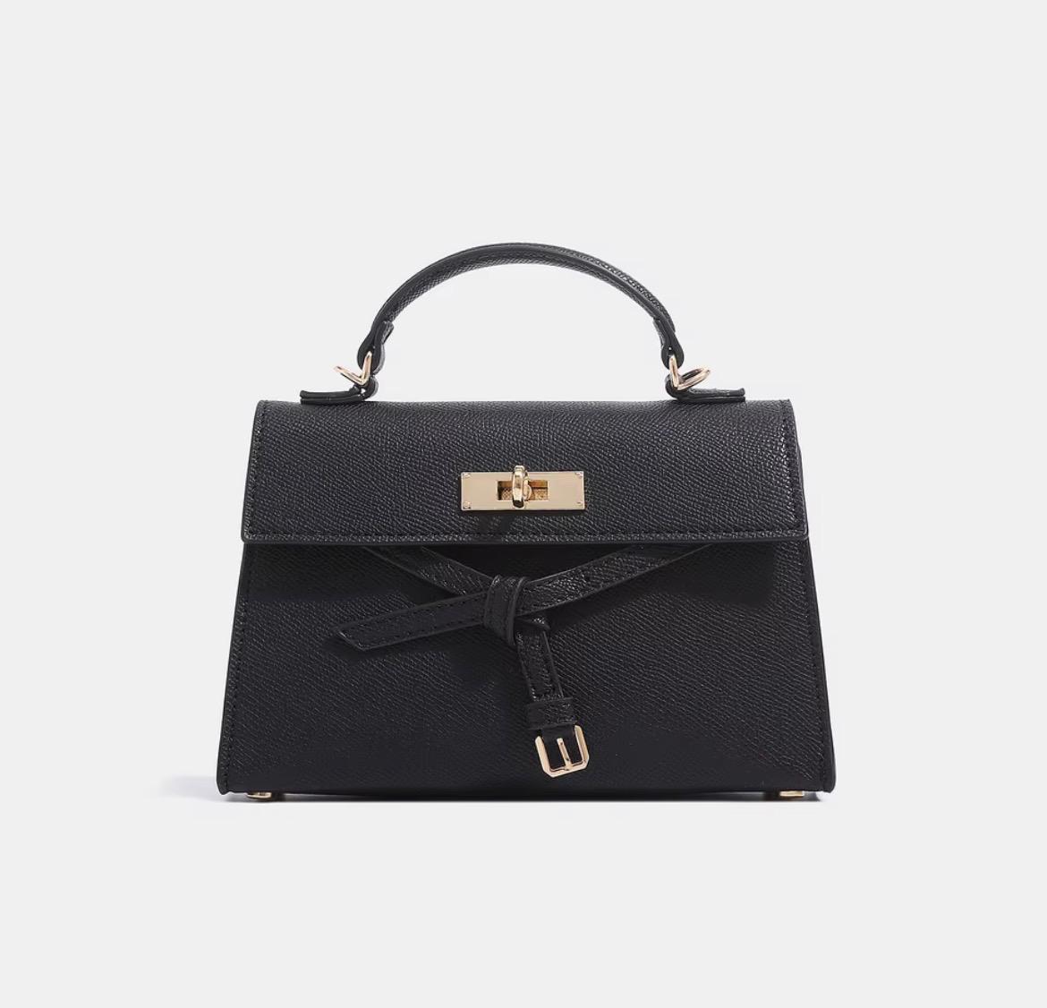 New Black Women's Leather Kelly Hand bag