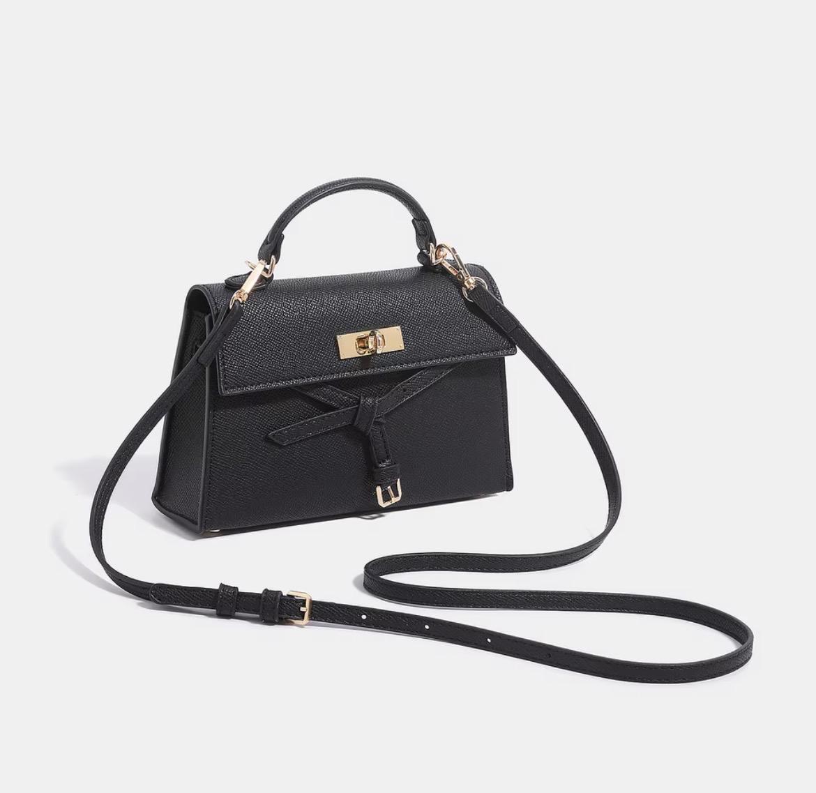 New Black Women's Leather Kelly Hand bag